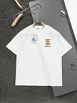 Brown Striped Embroidery T Shirt