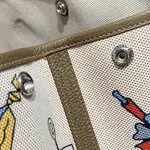 Hermes painted graffiti French fjord imported original cowhide wax thread sewing master craft painted canvas 36*30cm
