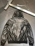 Zegna hooded leather jacket