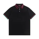 Two-Tone Stripes Polo T Shirt