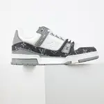 L*V TRAINER Sneakers Monogram Denim Grey White