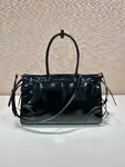 Pr*da Bonnie large leather handbag