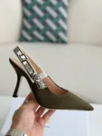 D*OR Pointed toe slingback high heels 6.5cm
