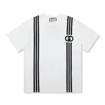 Gucci  23SS double G vertical stripe foam printed t-shirt