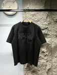 Jacquard Fuzzy Lettering T Shirt