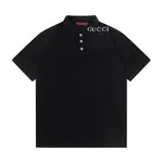 Letter Print with Contrast Collar Polo Shirt