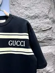 Letter Embroidered Striped T Shirt