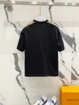Checkered Stripes At Neck T Shirt