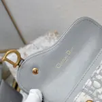 Saddle Bloom Card Holder Gray Dior Oblique Jacquard