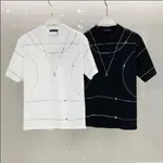 2025 Line Necklace & Metal Accent T-Shirt