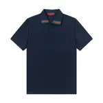 Neckline Stripes Polo Shirt