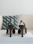 D*OR Pointed toe slingback high heels 6.5cm