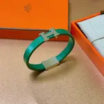 Hermès leather strap pure handmade leather material series 18k gold bracelet