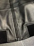 Zegna Stand collar leather jacket