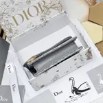 Saddle Bloom Card Holder Gray Dior Oblique Jacquard