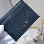 Dior 30 Montaigne Freesia Card Holder Blue Dior Oblique Jacquard