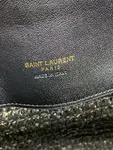 YSL Saint Laurent original leather YSL bucket bag, raffia and vegetable tanned stitching, with adjustable and detachable shoulder strap size 20x25x16cm Code: 742828