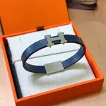 Hermès leather strap pure handmade leather material series 18k gold bracelet