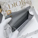 Saddle Bloom Card Holder Gray Dior Oblique Jacquard