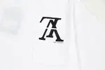 Pocket Reverse Letter Print  T Shirt