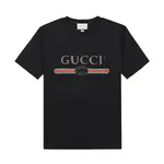 Gucci men's and women's black T-shirt