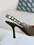 D*OR Pointed toe slingback high heels 6.5cm