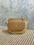 Yves Saint Laurent straw mini MANON handmade model: 774269 size: 23x12x6