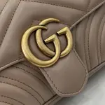 Gucci Marmont series quilted mini handbag model: 446744. Size: 22*13*6cm