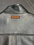 Zegna Stand collar leather jacket