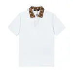 Full Print On Neckline Polo Shirt
