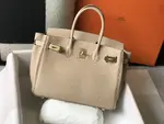 Hermès Bɪʀᴋɪɴ Trench coat grey platinum bag size: 25cm