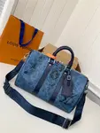 L*V's seasonal new Keepall Bandoulière 35 handbag M22573, 34 * 21 * 16cm