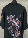 Front & Back Rhinestone Destroyed T-Shirt