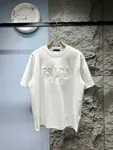 Jacquard Fuzzy Lettering T Shirt