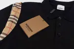Brown Stripe Stitching Polo T Shirt