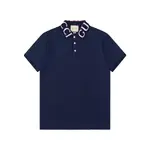Neckline Letters Polo T Shirt
