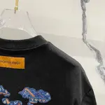 Blue Pattern Embroidery T Shirt