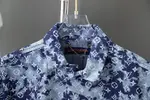 Blue All-Over Gradient Print T Shirt