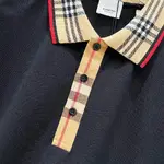Plaid Collar Polo T Shirt