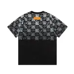 Checkerboard Letter Print T-shirt