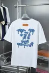 Embroidered Denim Patchwork T Shirt