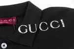 Letter Print with Contrast Collar Polo Shirt