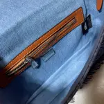 Fendi Baguette Embossed Denim Tassel Bag Size: 26 15cm, Model 0199