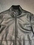 Zegna Stand collar leather jacket