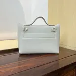 Hermès new Kelly2424mini handmade glacier white evercolor Swift leather size: 21cm