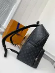 L*V Men's DISCOVERY Black Flower Backpack M43186 Top Quality Size: 30 * 40 * 20cm