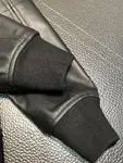 Zegna Stand collar leather jacket