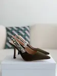 D*OR Pointed toe slingback high heels 6.5cm
