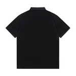 Letter Print with Contrast Collar Polo Shirt
