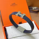 Hermès leather strap pure handmade leather material series 18k gold bracelet